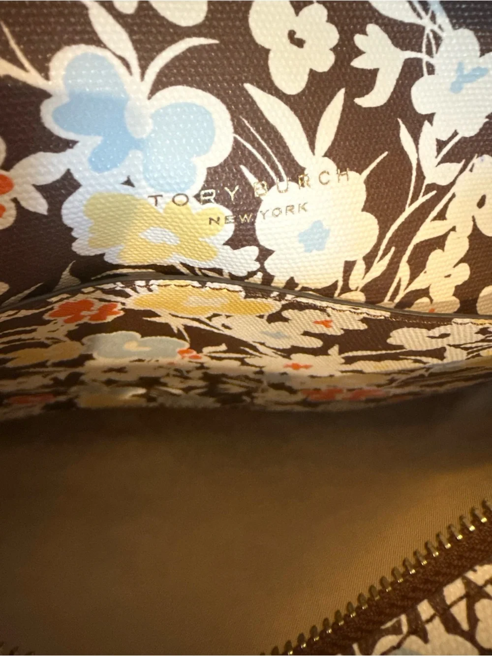 Tory Burch Kerrington Floral Tote Brown/Multicolor